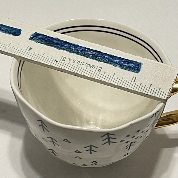 GRACE'S TEAWARE METALLIC GOLD Arrows  Geometric TEA Cup COFFEE MUG  READ - Picture 8 of 9